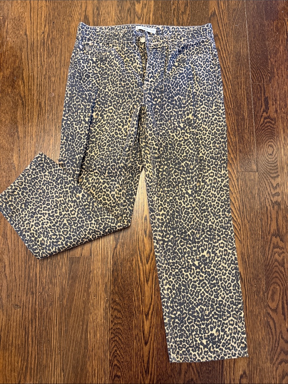 Mango Leopard Print Jeans